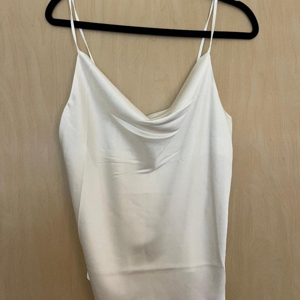 NWT - White Silk Tank Top